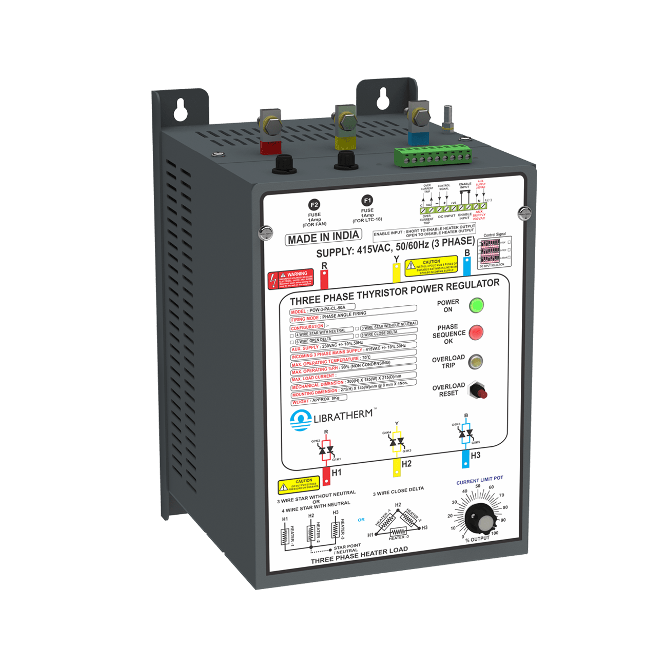 Three Phase Thyristor Power Controller – POW-3-PA-CL